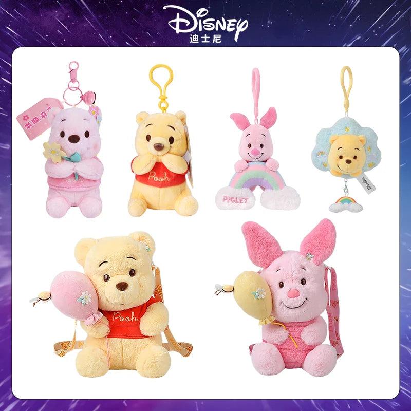 Disney Winnie the Pooh piglet Plush Toy Anime Cartoon & Cute Doll keyring Children's Toy Backpack Pendant Birthday Present