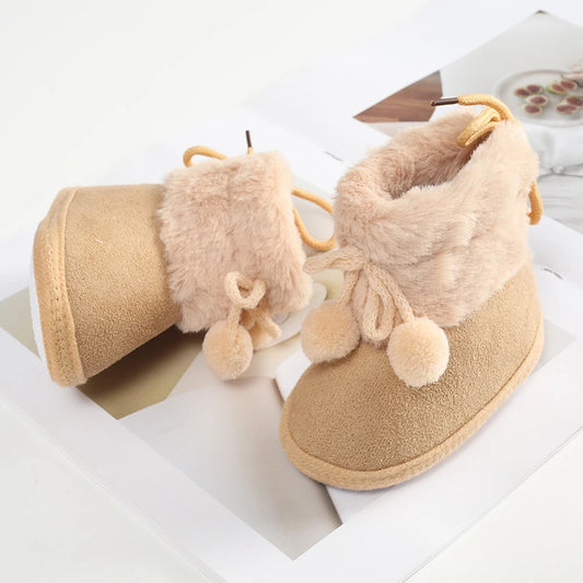 Winter Snow Baby Boots Newborn Warm Booties Soft Sole First Walkers Shoes for Baby Girls Boys Infant Shoes Toddler 0-18Months