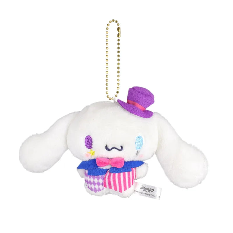 Cute Sanrio Plush Dark Night Circus Toys Devil Cinnamoroll Kuromi Grab Machine Doll Kawaii Plush Toy Pendant Decoration Gift