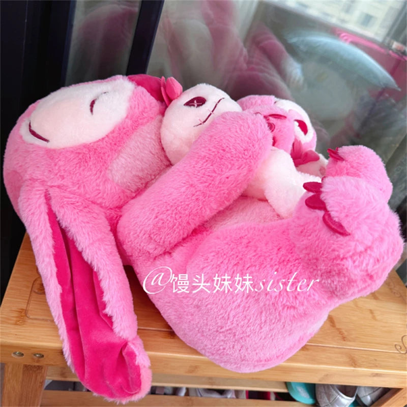 Cute Pink Stitch and Scrump Plush Toy Lovely Wink Stitch Plushies Stuffed Anime Cuddly Doll Birthday Gifts Big Size