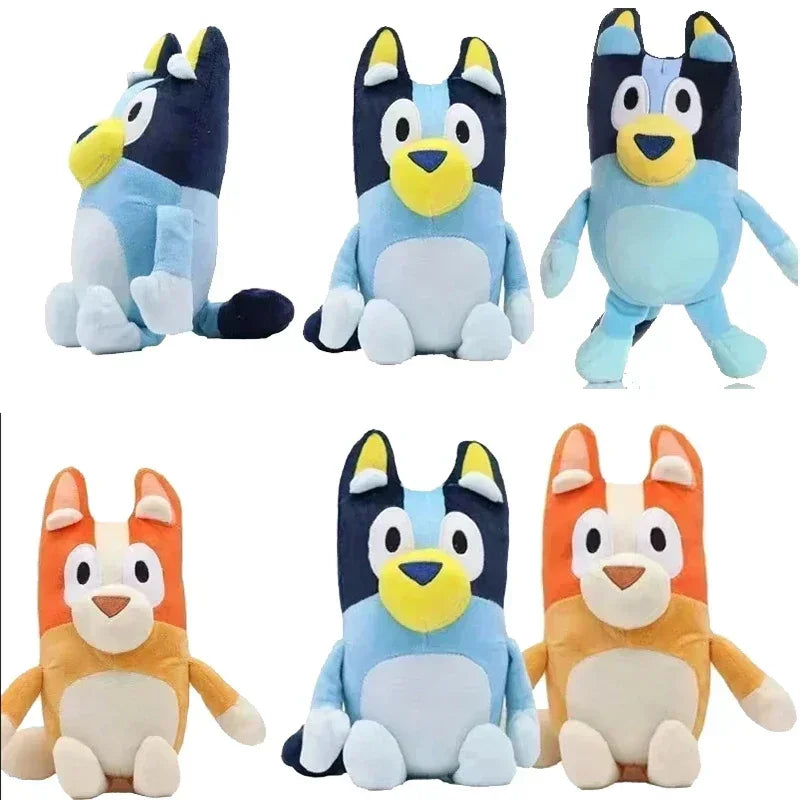 28cm 17cm Bluey Family Plush Toys Cute Simulation Pet Dog Patrol Bingo Sister Kawai Plush Children's Toy Doll Birthday Gift Toy