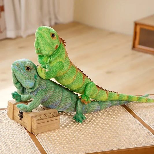 Realistic Chameleon Plush Toys Simulation Reptiles Lizard Stuffed Animal Doll Home Decor For Kids Birthday Christmas Gifts