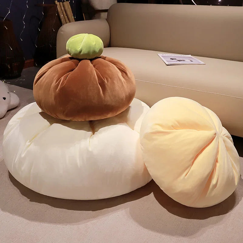 Creative Steamed Stuffed Bun Plush Pillow Cute Lazy Sofa Cushion Room Decoration Stuffed Toys Christmas Birthday Gift