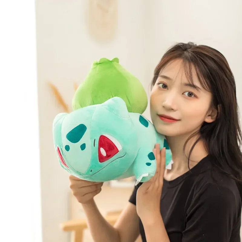 Big Size Bulbasaur Stuffed Doll Toy Cute Elf Pokemon Plush Kawaii Pikachu Doll Pillow Gifts For Children Christmas Baby Gift