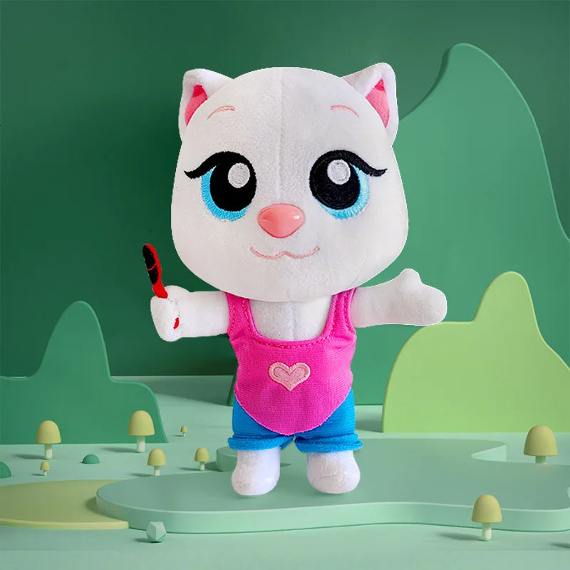 Can't Talk Talking Tom And Friends With Changeable Clothes Plush Toys 18cm Talking Tom Angela Dolls Accompany Doll For Children