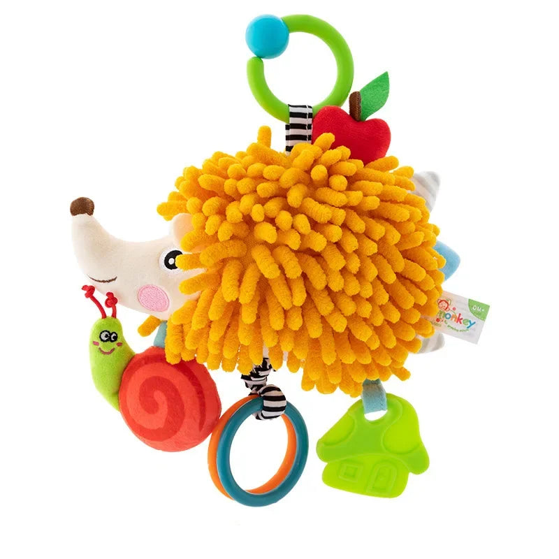 Soft Infant Crib Bed Stroller Mobile Hanging Rattle Baby Educational Toys Brain Developmental Hand Grip Cute Stuffed Animal Toys