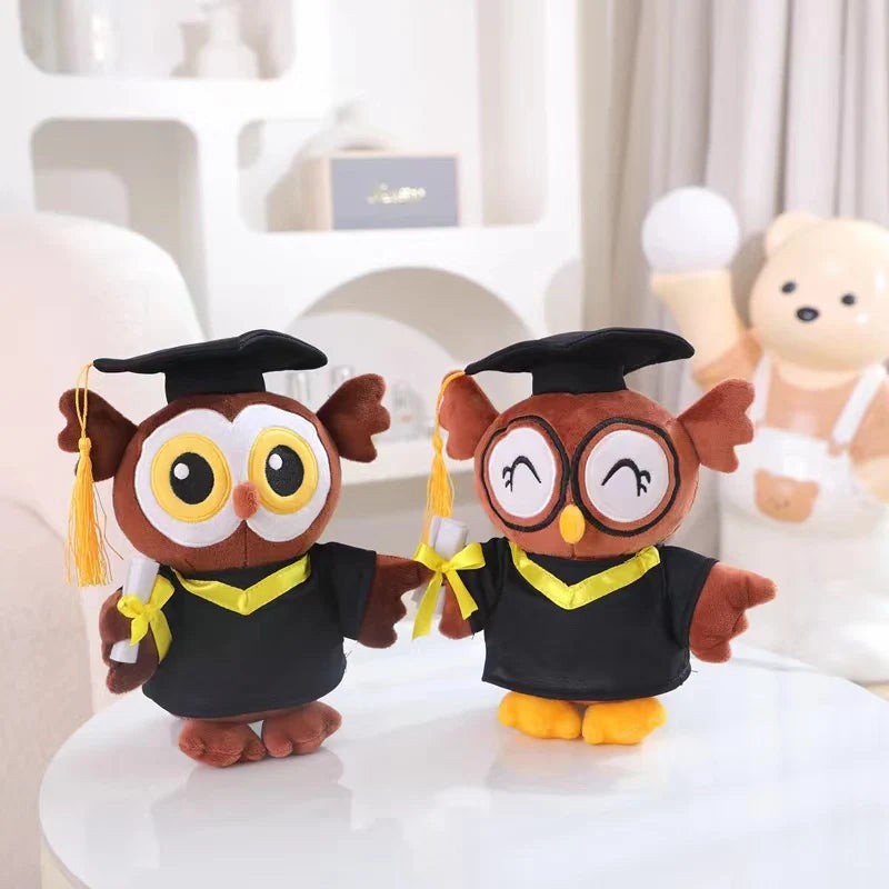 Graduate Plush Dolls Doctor Capybara Owl Bear Plush Toy Cute Stuffed Animal Toy Doll Soft Cartoon Pillow Graduation Gift