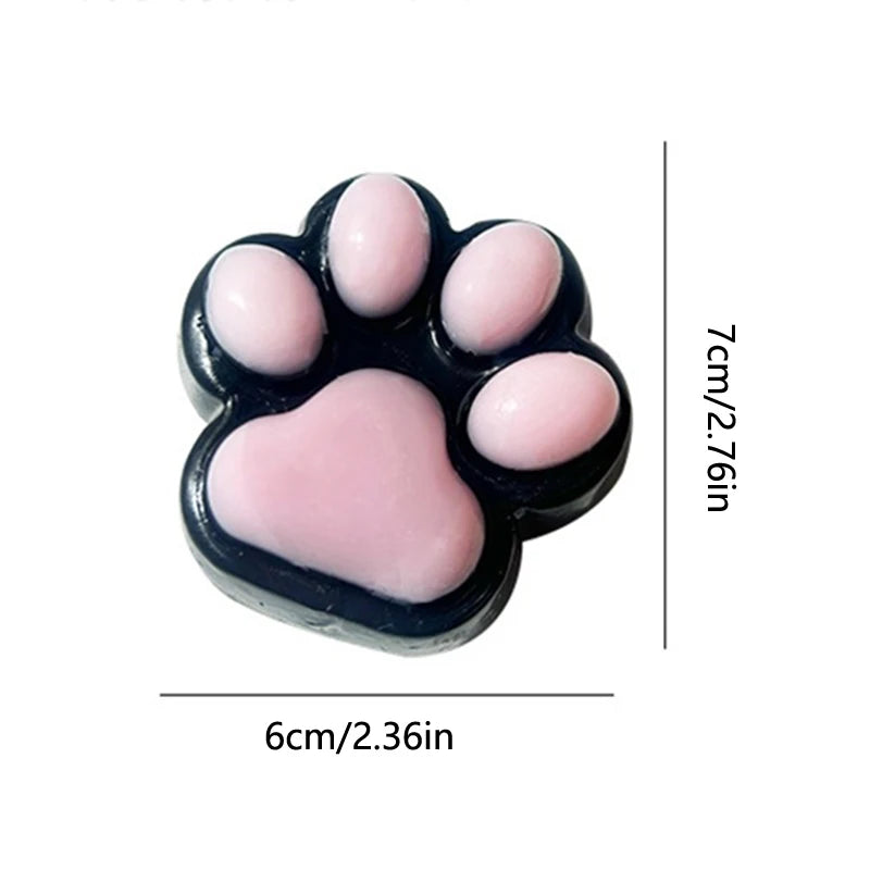 Cat Paw Mochi Taba Squishy Fidget Toy Cute Plush Cat Paw Silicone Slow Rebound Pinch Decompression Toy Stress Release Vent Toy