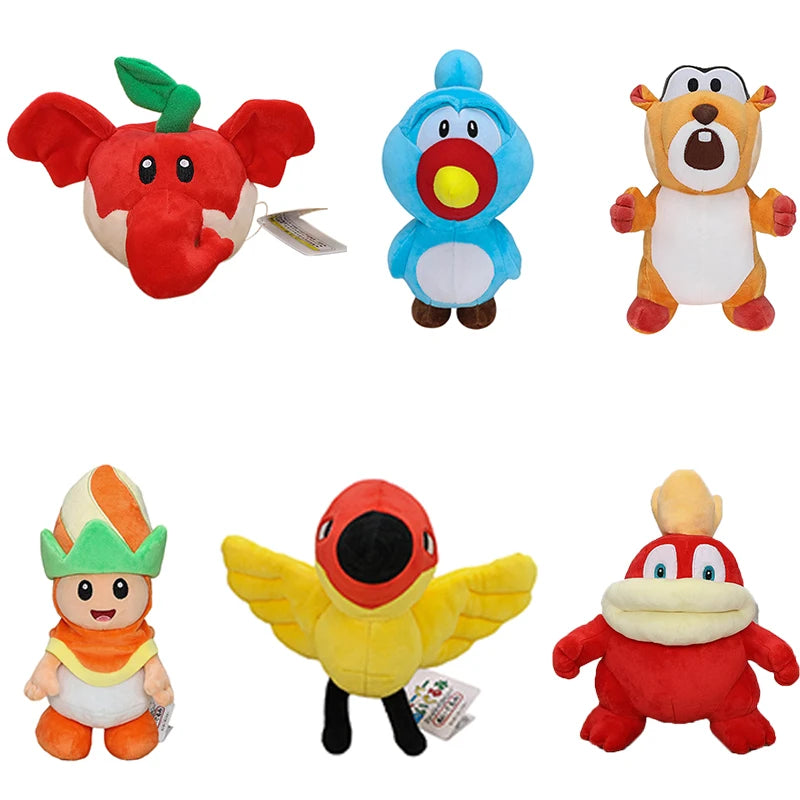 Balloon Mario Plush Soft Toys Poplin Rolla Koopa Elephant Fruit Goomba Animals Dolls Elephant Princess Daisy Peach Kawaii Gifts