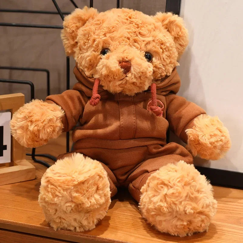 New Arrive 38/50CM Lovely Bear Plush Toy Stuffed Soft Animal with Clothes Kawaii Doll for Kid Baby Children Valentine Gift