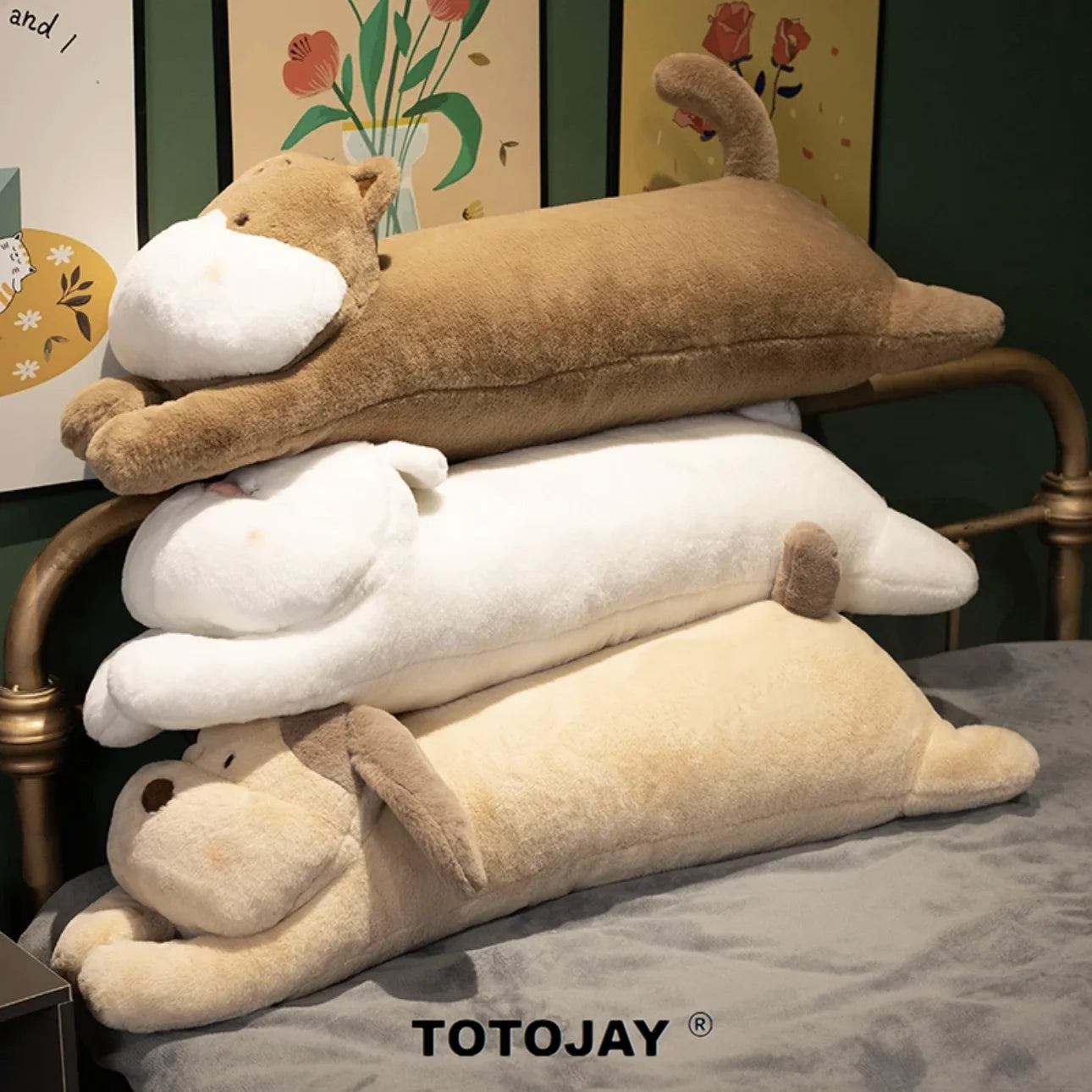 90cm Cute Soft Long Dog&Rabbit&Hamster Pillow Stuffed Plush Toys Office Nap Pillow Home Comfort Cushion Kawaii Decor Gift Doll