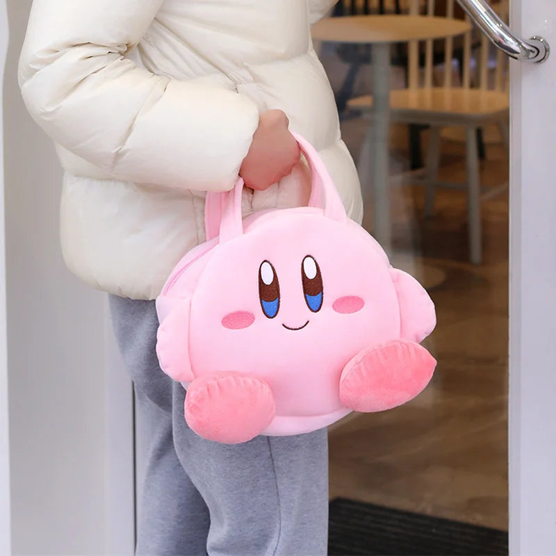 4 Styles Kirby Plush Backpack Cartoon Anime Game Stuffed Handbag for Girls Kids Birthday Christams Gift