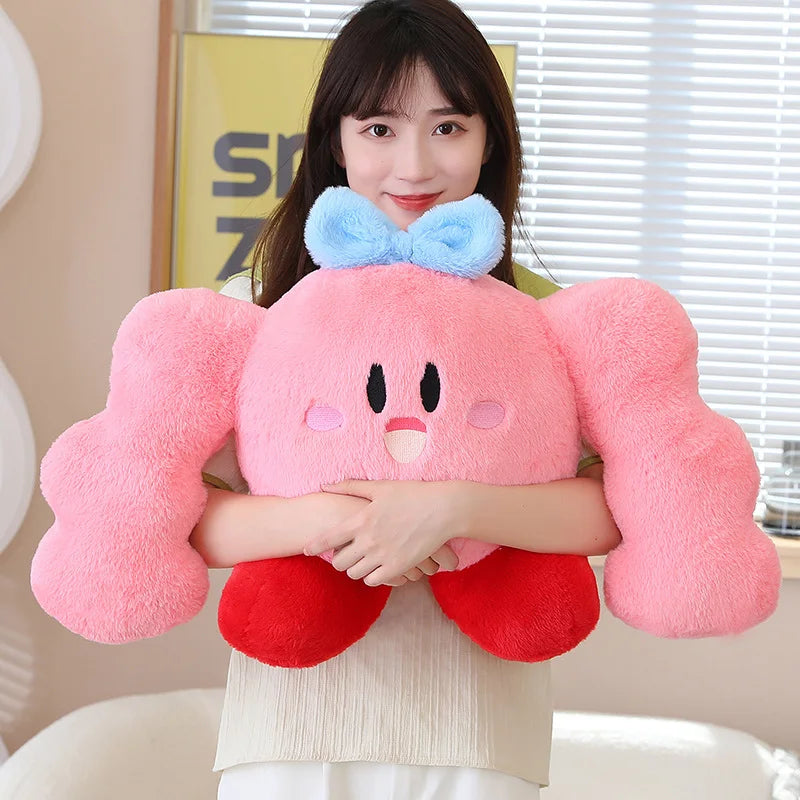 Anime Muscle Kirby Plush Toys Kirby Stuffed Animal Doll Fluffy Pink Plush Doll Pillow Room Decoration Toys For Children's Gift