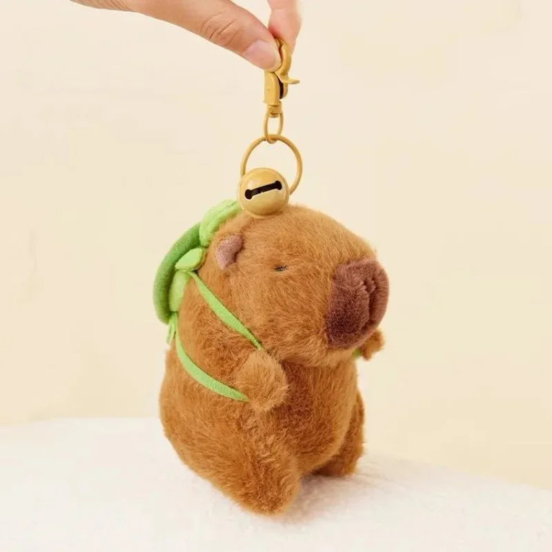 Capybara Plush Toy Pendant Capibara Plushie Keychain Kawaii Bag Key Ring Cute Dog Cat Dolls Car Decoration Christmas Gift