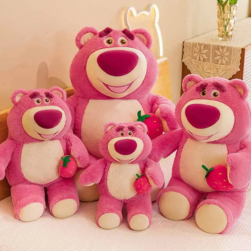 35cm Cute Cartoon Pixar Strawberry Bear Doll Plush Toy Gift Office Sofa Strawberry Bear Pillow Cushion Plushies Dolls for Kids