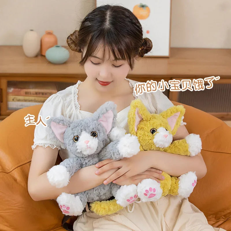 25cm Simulation Devon Rex Pet Cat Plush Doll Curly Haired Cat Stuffed Toys For Friends Gifts