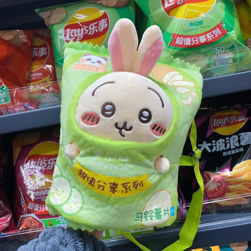 Kiikawa chiikawa doll Usaqi doll Little Eight plush toy potato chip bag Valentine's Day gift cute Hanging backpack wholesale