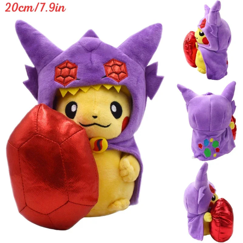 Pokemon Pikachu Cosplay Plush Toys Charizard Snorlax Garchomp Tyranitar Hydreigon Anime Eevee Lapras Morpeko Peluche Doll Gifts