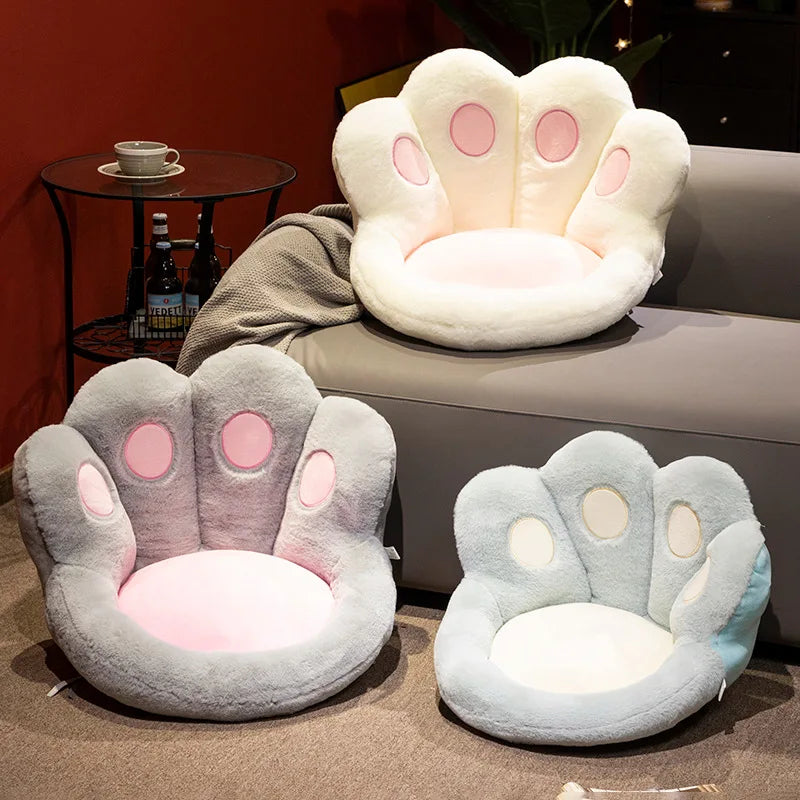 45/55cm Soft Paw Pillow Animal Seat Cushion Stuffed Plush Sofa Indoor Floor Home Chair Decor Winter Children Girls Gift