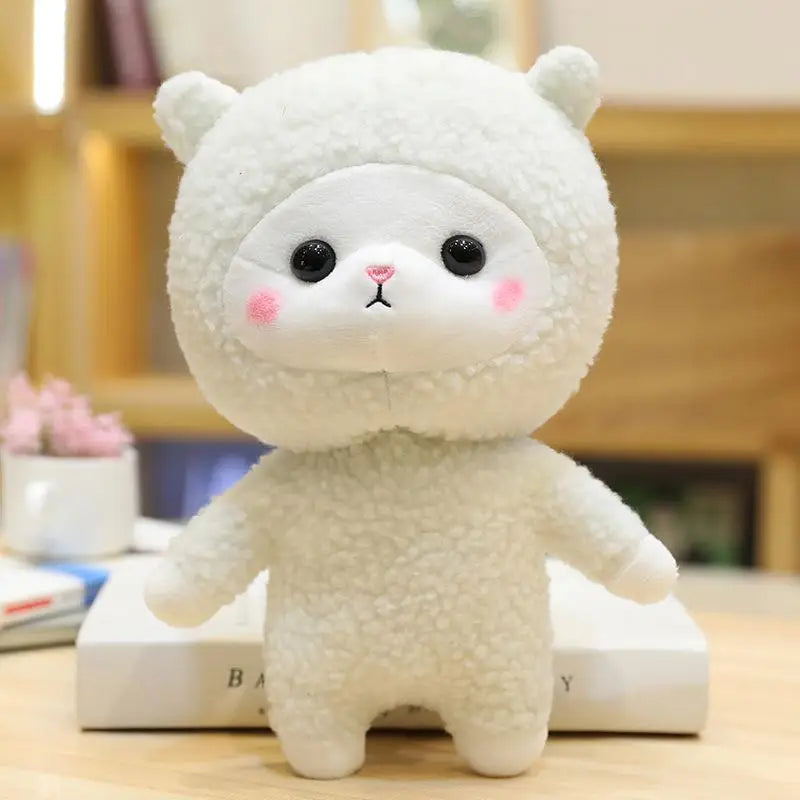 30cm Kawaii Alpaca Plush Toy Stuffed Animals Soft Plushie Dressed Alpacasso Toys for Girls Kids Birthday Gift Christmas Present