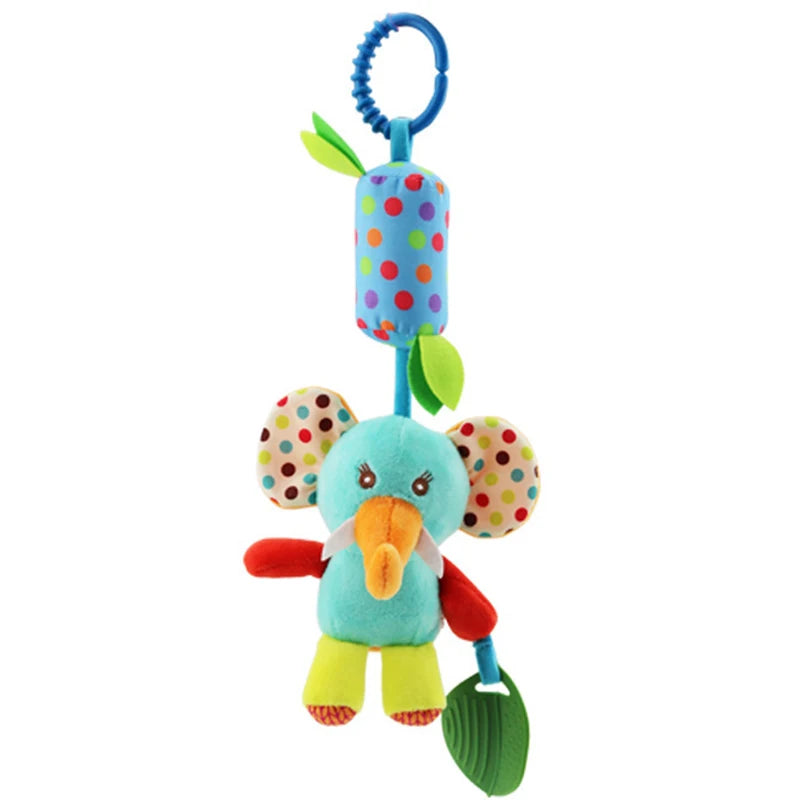 Soft Infant Crib Bed Stroller Mobile Hanging Rattle Baby Educational Toys Brain Developmental Hand Grip Cute Stuffed Animal Toys