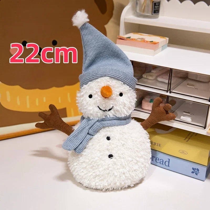 New Cartoon Christmas Series Plush Doll Christmas Tree Elk Scarf Snowman Plush Toy Home Decoration for Girls Holiday Xmas Gifts