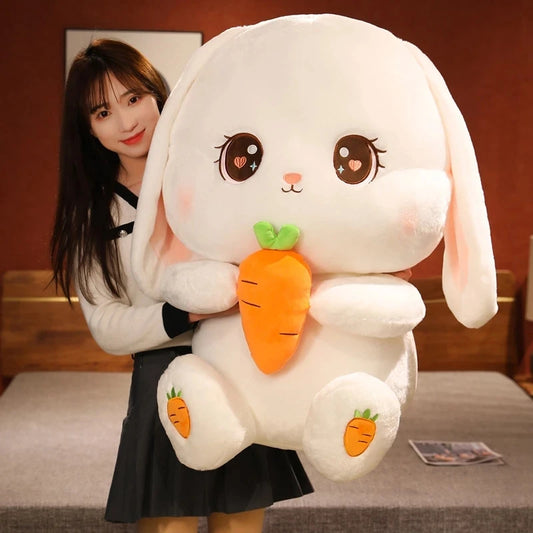 Kawaii Rabbit Plush Toy 80cm Big Size Stuffed Animal Bunny Rabbit Soft Doll Pillow Kids Toys Birthday Christmas Gift for Girl