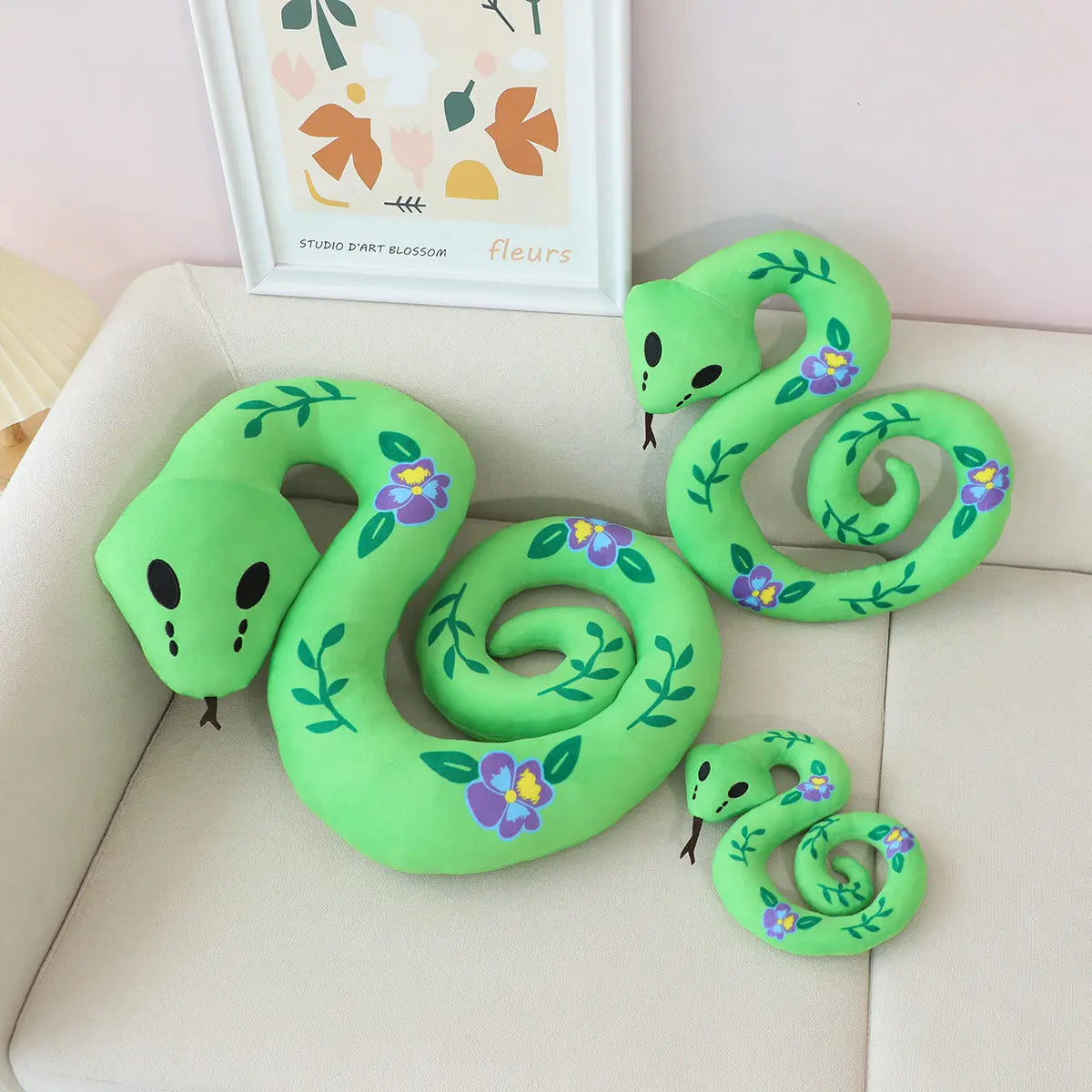 Simulation Python Plush Cartoon Simulation Animal Toys Python Stuffed Dolls Kawaii Room Decor Kids Birthday Xmas Gifts