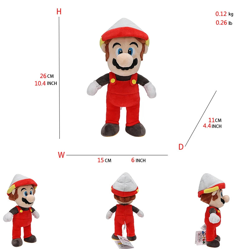 Balloon Mario Plush Soft Toys Poplin Rolla Koopa Elephant Fruit Goomba Animals Dolls Elephant Princess Daisy Peach Kawaii Gifts