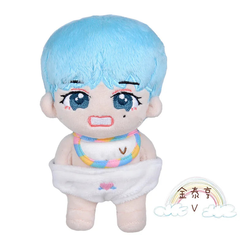 Kawaii Korean Star Men's Group Cartoon Plush Toy Cute Jumpsuit Doll Pillow Cushion Fans Around Birthday Gifts