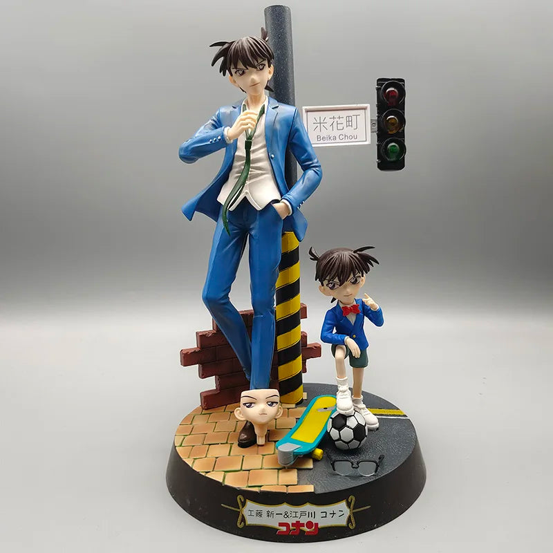 28cm Detective Conan Kudou Shinichi Figure Jimmy Kudo Case Closed Anime Figures Statue Pvc Figurine Model Collection Toy Gifts