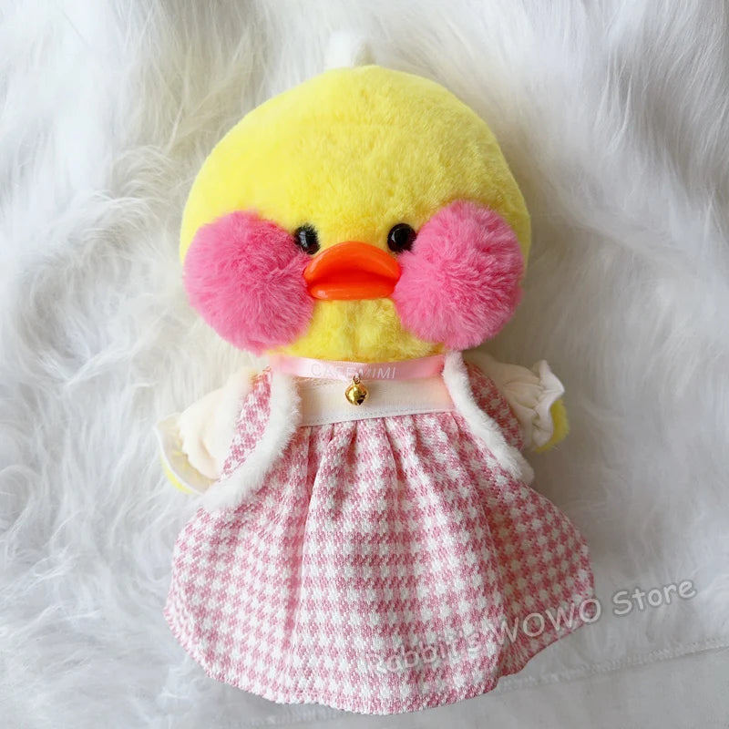 30cm Lalafanfan Clothes Yellow Duck Accessories Soft Toy Duck Clothing Set Cartoon Stuffed Dolls Fluffy Duck Plush Doll Outfit