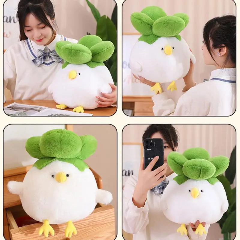 Vegetable Plushies Vegetable Stuffed Animals Bird Face Design Stuffed Cabbage Cabbage Dolls For Girls Soft Stuffed Plush Toys