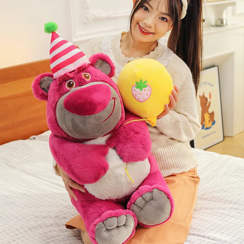 35/45cm New Balloon Strawberry Bear Doll Plush Toy Cute Doll Birthday Valentine's Day Pillow Gift