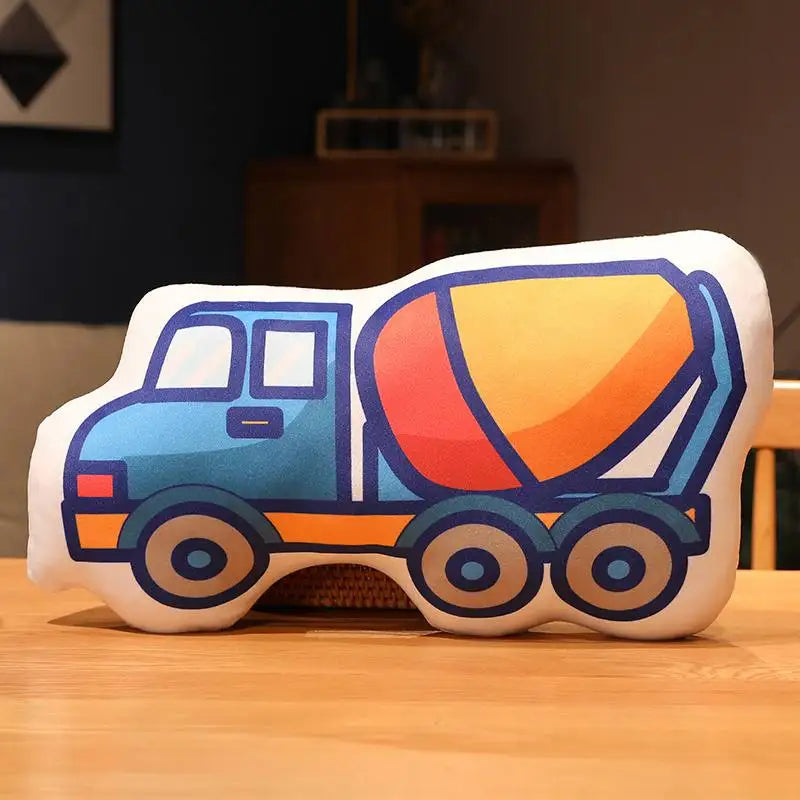 Kids Toys Aircraft Plush Toys Cute Cartoon Cars Fire Truck Cement Mixer Plush Toys Best Gifts For Childrens Room Decoration Gift