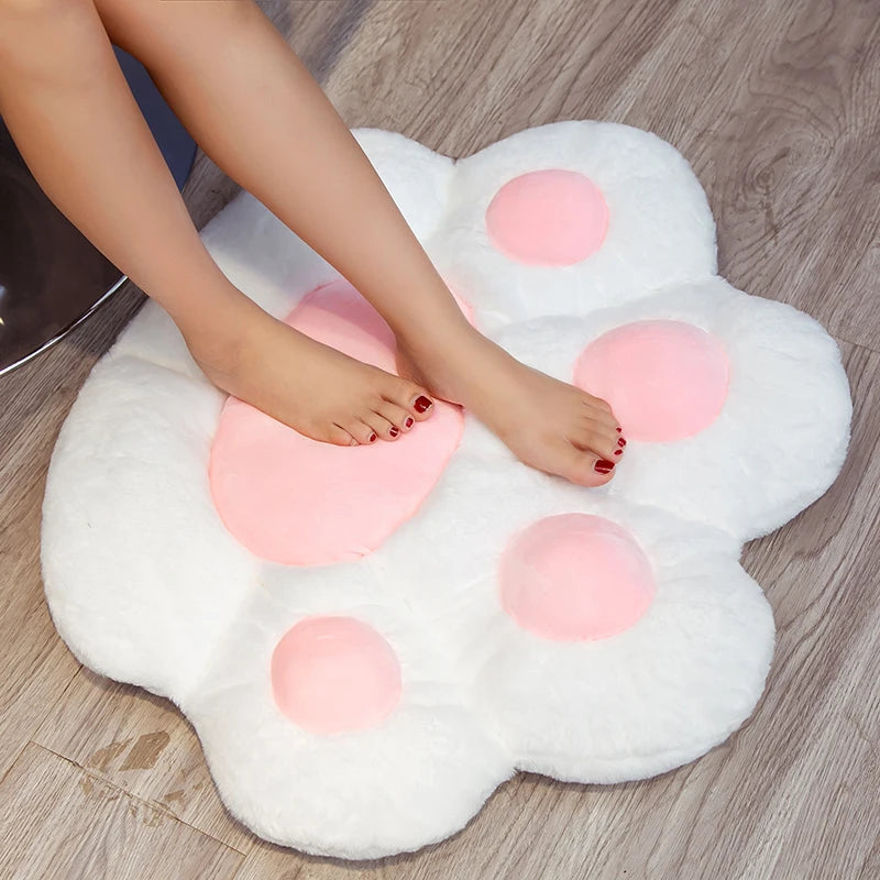 70cm  Kawaii Plush Bear Paw Mat Cute Animal Bear Cat Foot Pillow Heart Plush Cushion Stuffed Soft Toys for Home Decor Gifts