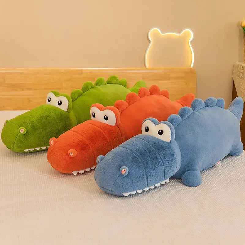 65cm-120cm Stuffed Animal Cartoon Crocodile Plush Toy Simulation Alligator Dolls Kawaii Ceative Pillow for Children Xmas Gifts