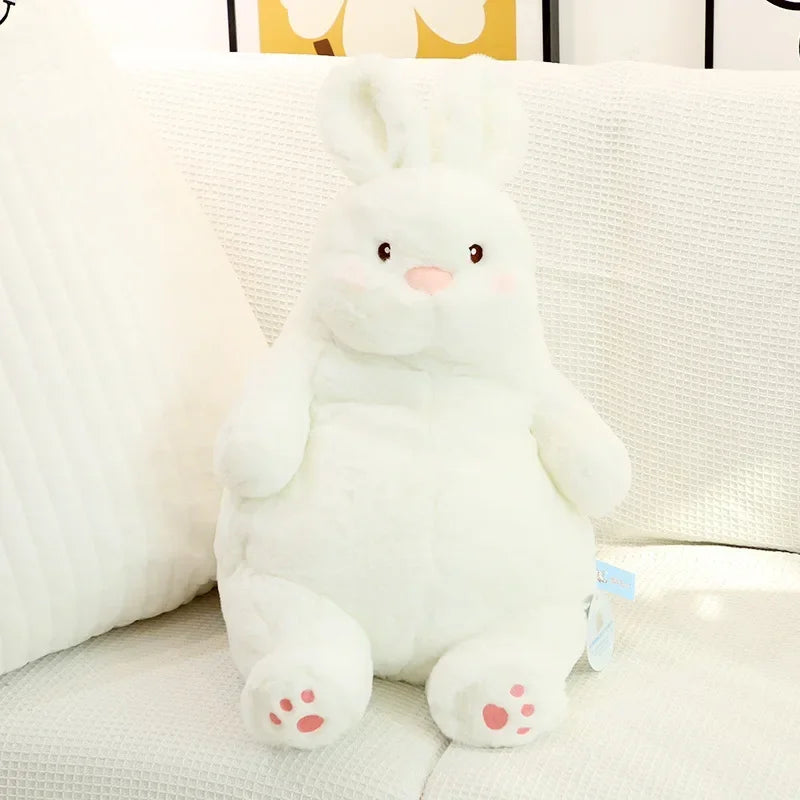 Kawaii White Bunny Doll Big Ears Rabbit Plush Toy Pillow Fabric Comfortable Soft Filled Full Soft Home Decoration Holiday Gifts