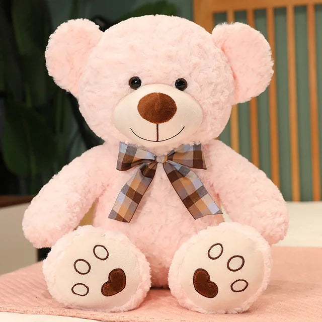 35CM Cute Colorful Bow Tie Bear Doll Plush Toy Hug Bear Doll Children Birthday Gift Pillow bear Home Living Room Bedroom