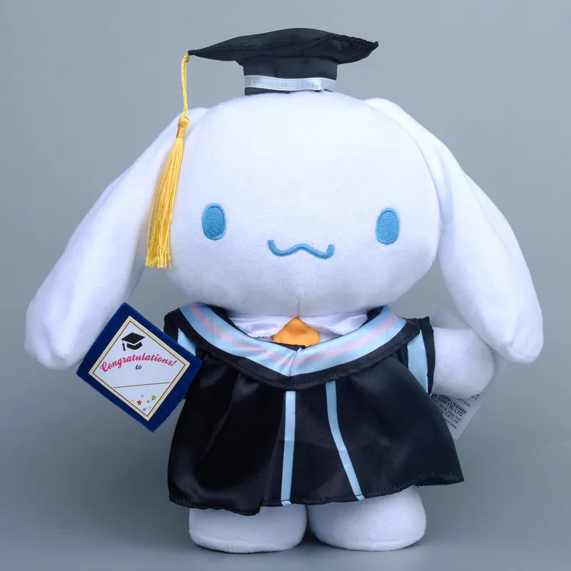 25 /35CM Sanrio Anime Plush Cinnamoroll My Melody Kuromi Hello Kitty Graduation Plushie Doll Kawaii Soft Stuffed Cute Girl Gifts