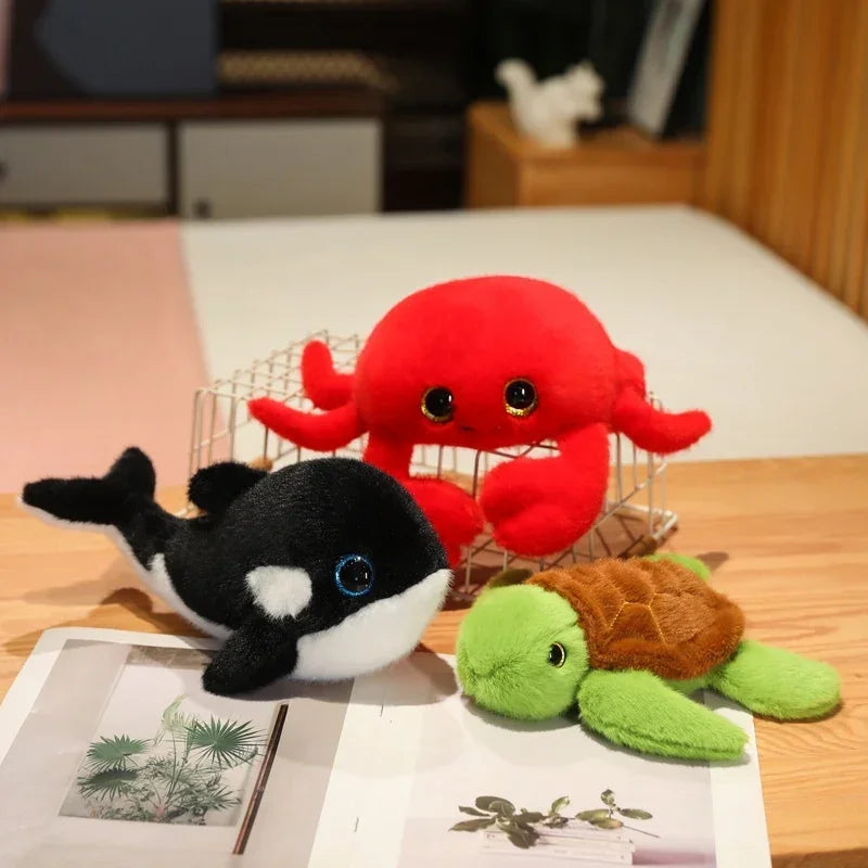 New Shark Crab Sea Turtle Octopus Clown Fish Cartoon Sea Ocean Animal Plush Toy Stuffed Doll Boy Girl Gift Home Decoration