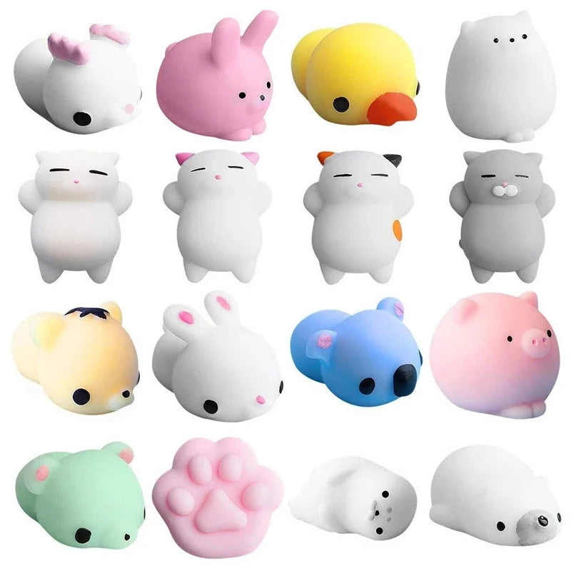 10Pcs Kawaii Mochi Squishy Animals