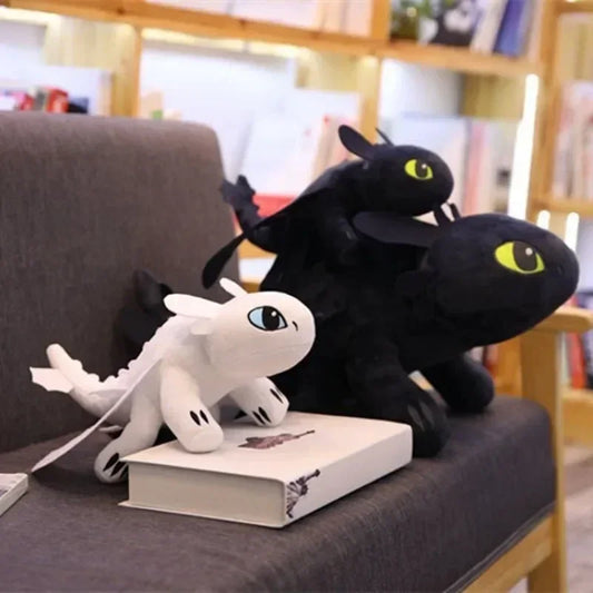 Plush How to Train Your Dragon Toys Kawaii White black dinosaurs Animal Stuffed Plush Toys In Stock Plush kid Birthday Gift