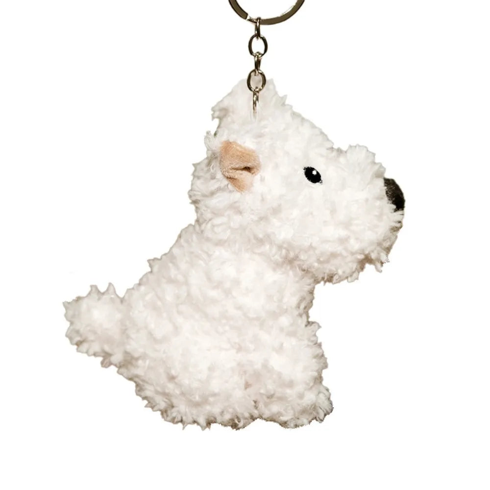 Gifts West Highlands Puppy Plush Pendant Terrier White Dog Plush Puppy Car Decoration Doll Pendant