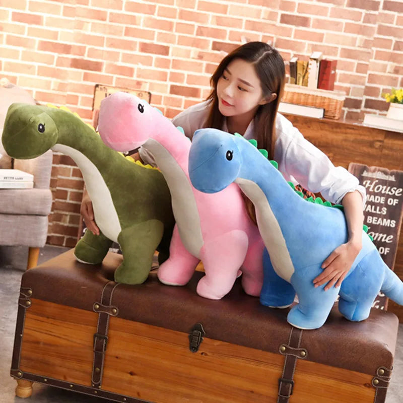 50/80cm Cuddly Dinosaur Tanystropheus Stuffed Toy Plush Dino Blue/Green/Pink Girls Boys Xmas Plushie Gift Birthday Brinqedos