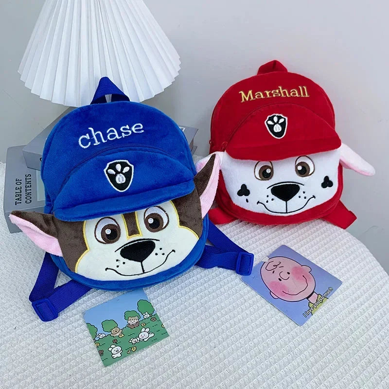 Paw Patrol Children's Plush Backpack Cartoon Puppy Dog Skye Chase Marshall Kindergarten School Bag for Kids Baby Boys Girls Gift