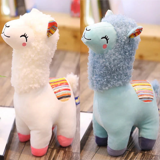 25cm Smile Alpaca Llama Plush Animals Toy Cute Stuffed Doll Household Throw Pillows Home Decoration Kids Toys Birthday Gifts