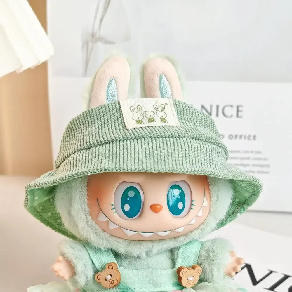 17cm Mini Plush Doll'S Clothes Outfit Accessories For Korea Kpop Exo Labubu V1 V2 Idol baby clothes Wrinkle dress Clothing Gift