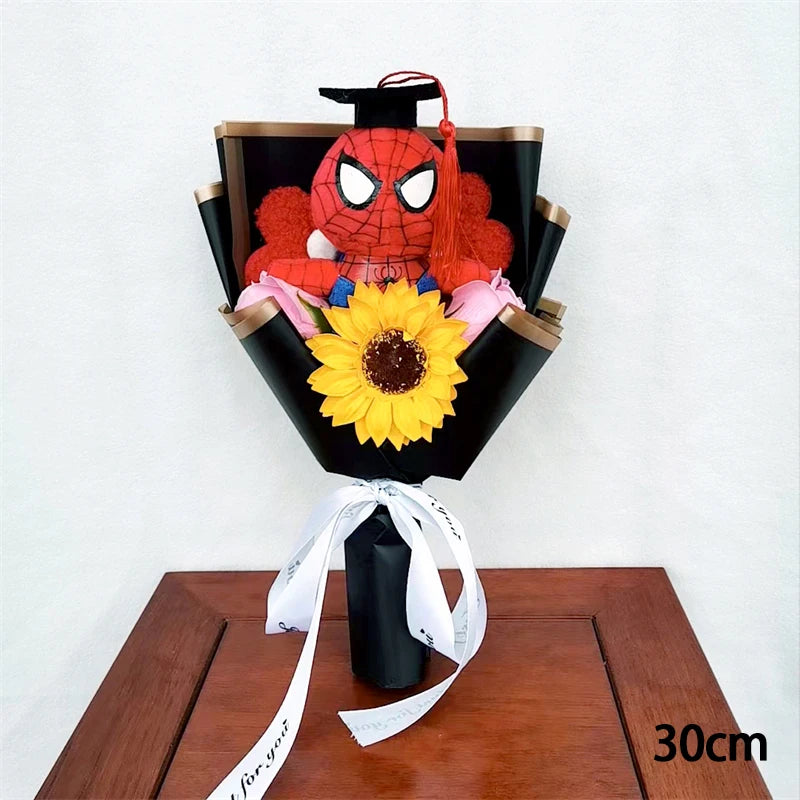 Hot Super Hero Spider-Man The Avengers Graduation gift Plush bouquets Stuffed Soft Lovely Kids Christmas Day Birthday Gifts