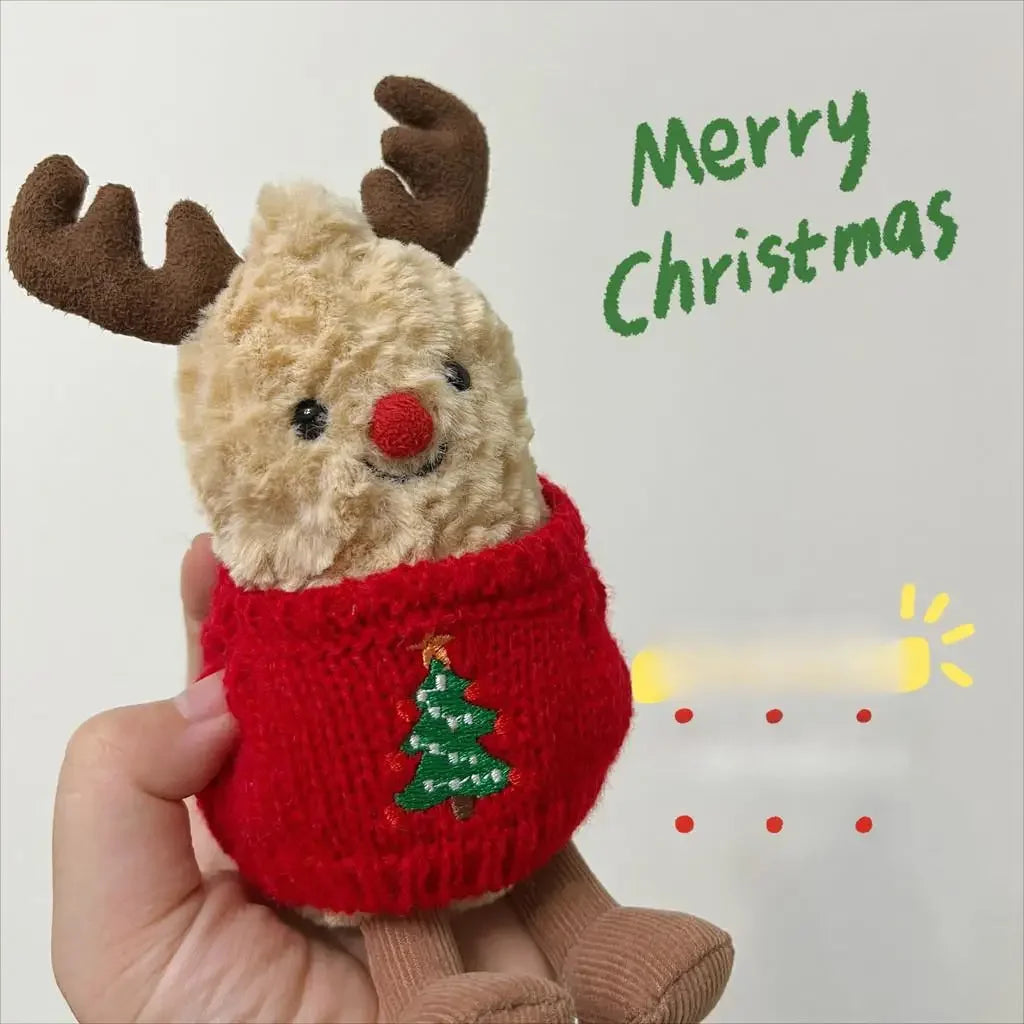 For Jellycat Reindeer Peanut Sweater Christmas Style Accessories Clothes Camera Accessories Cute Wear Elk Peanuts